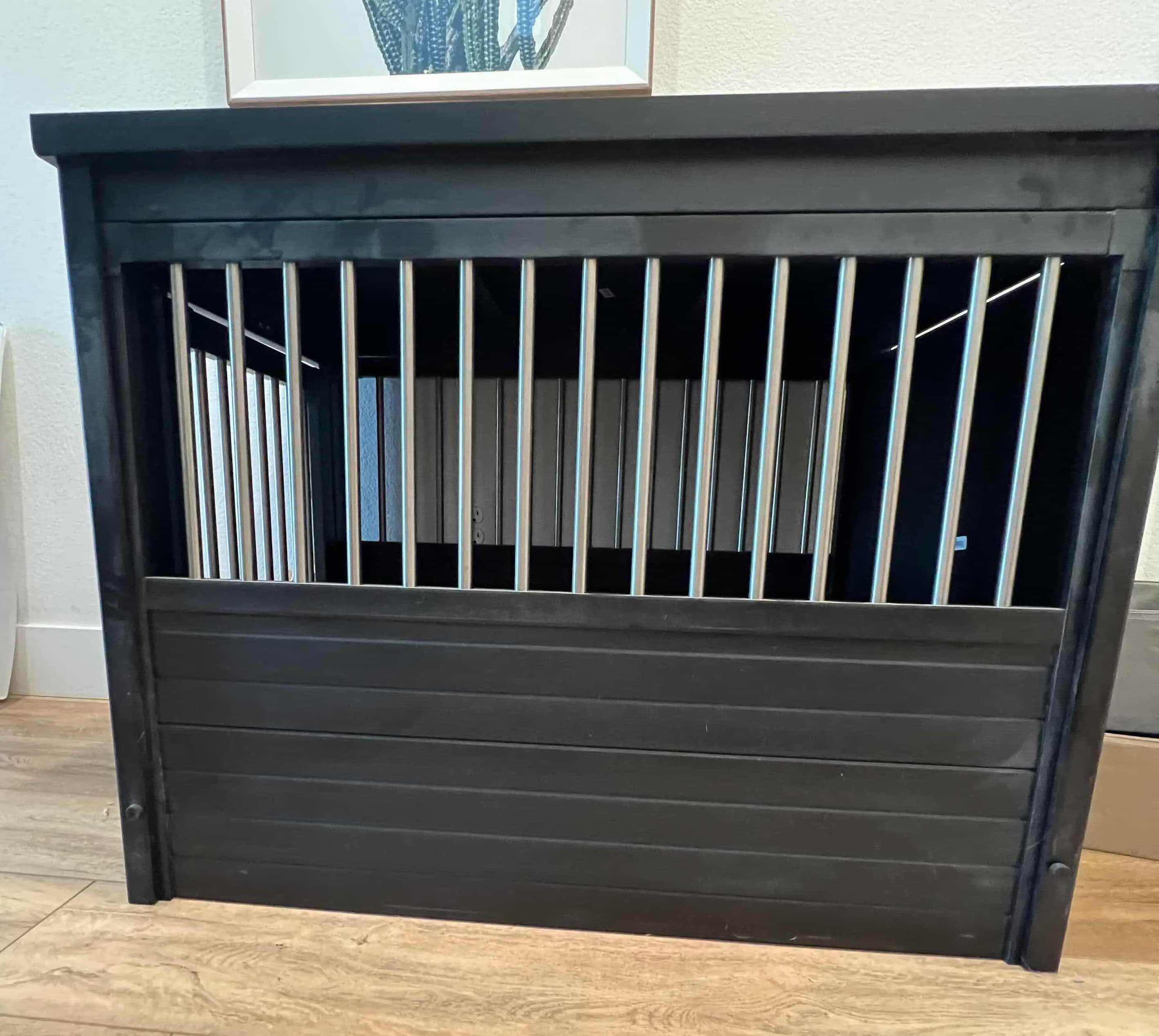 Photo 2 of BLACK ECOFLEX LARGE INDOOR DOG CRATE. 24” x 36” x 28”.