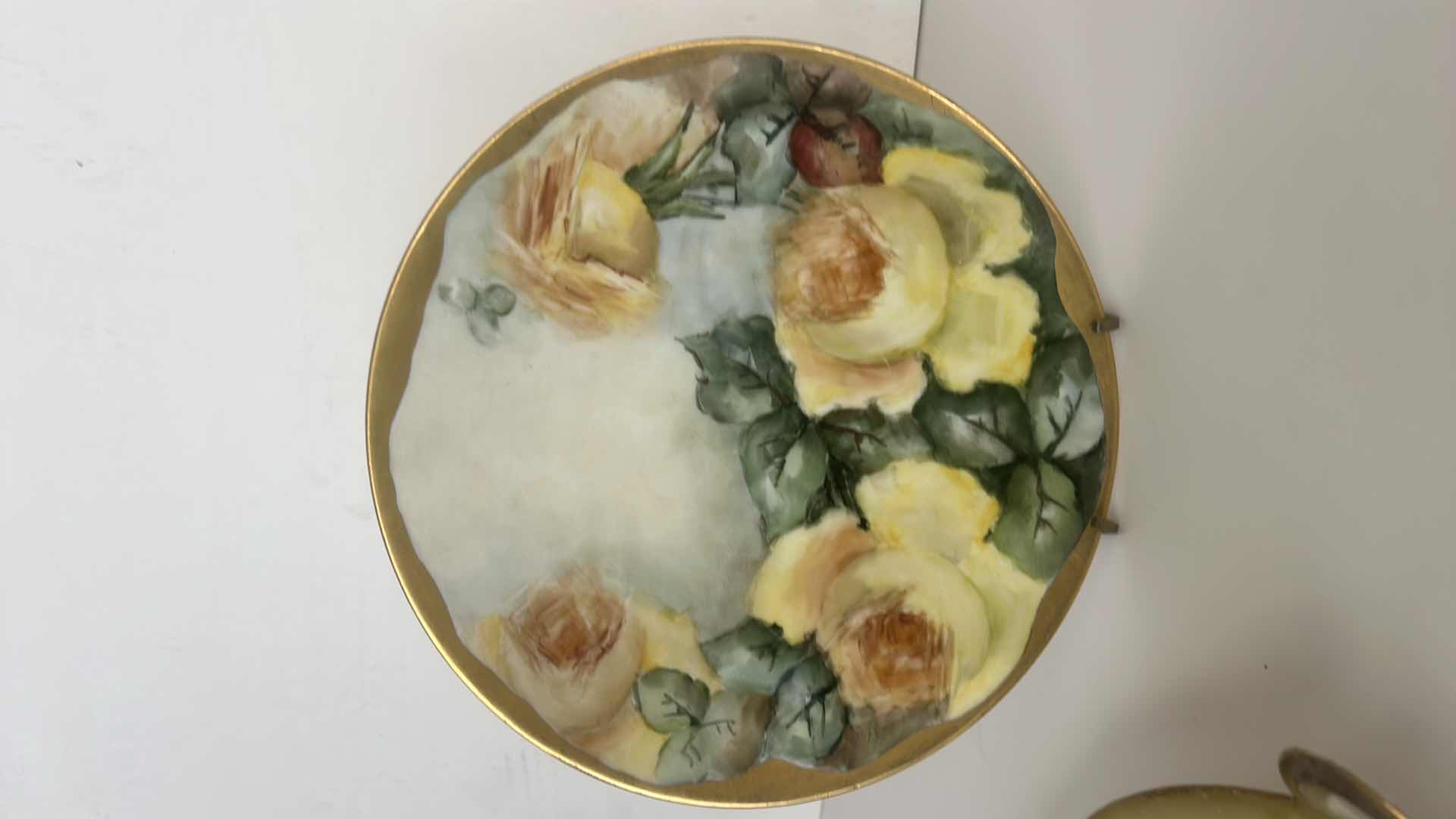 Photo 7 of 3 HAND PAINTED PORCELAIN PLATES 9” & 10”