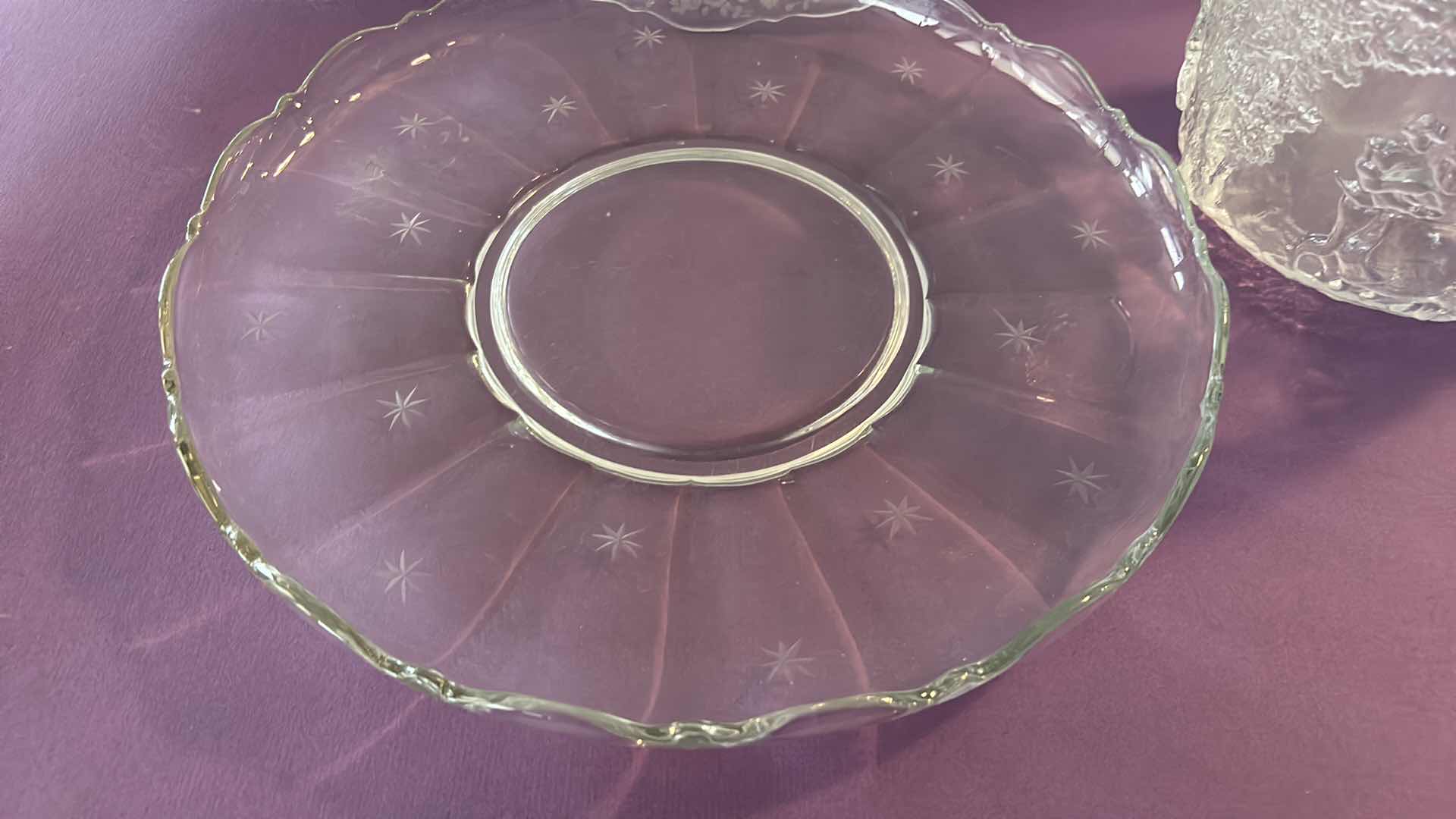 Photo 6 of 2 CRYSTAL PLATTERS AND 1 ICE BUCKET