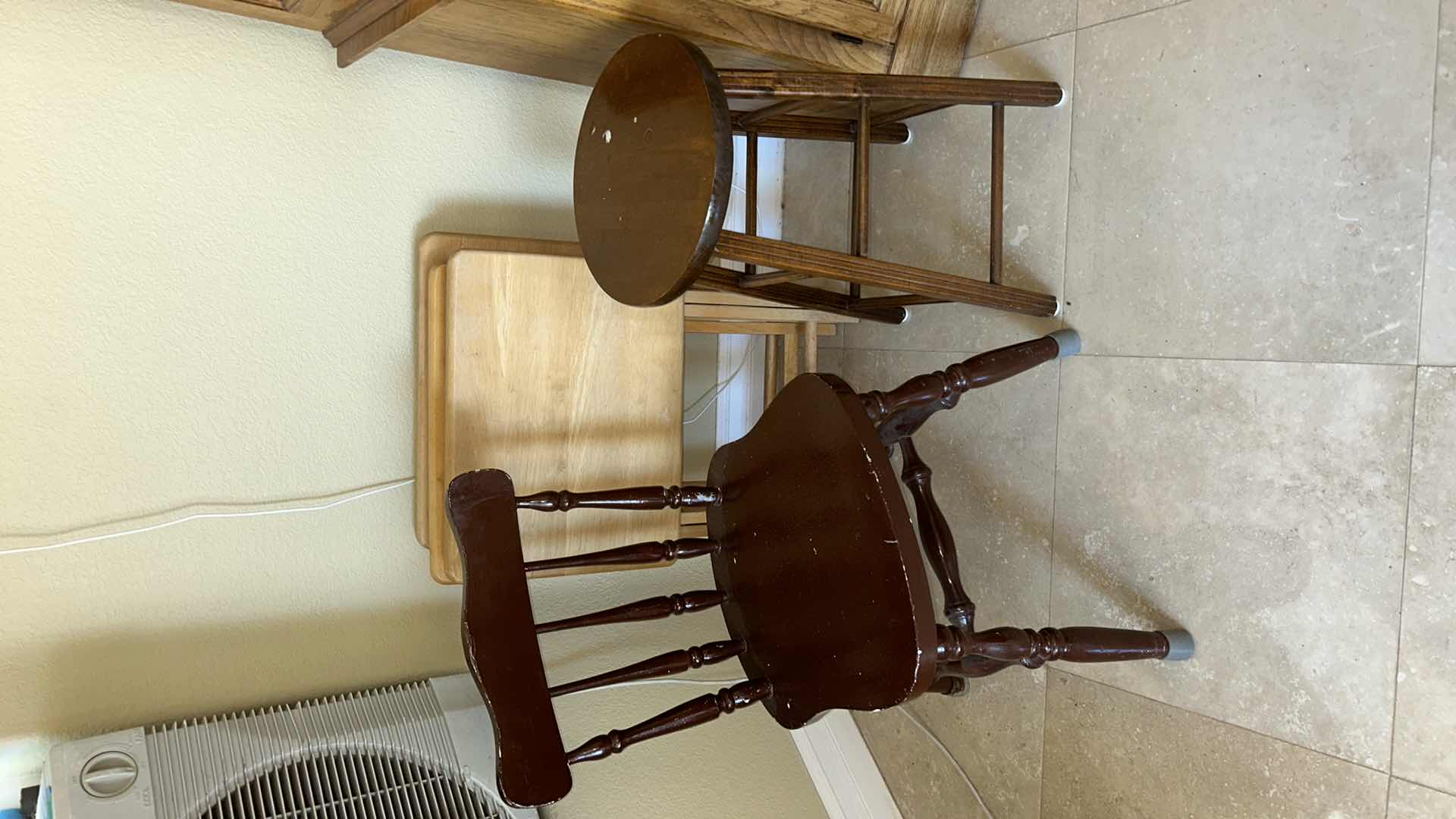 Photo 2 of CHAIR, STOOL AND TV TRAYS