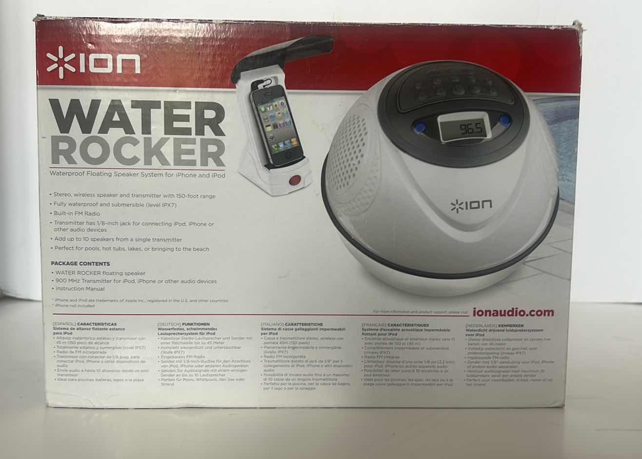 Photo 2 of ION WATER ROCKET. WATERPROOF FLOATING SPEAKER SYSTEM FOR IPHONE AND IPOD.