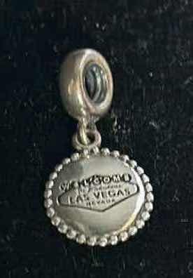 Photo 1 of FINE JEWELRY. .925 STERLING SILVER PANDORA WELCOME TO LAS VEGAS PENDANT.