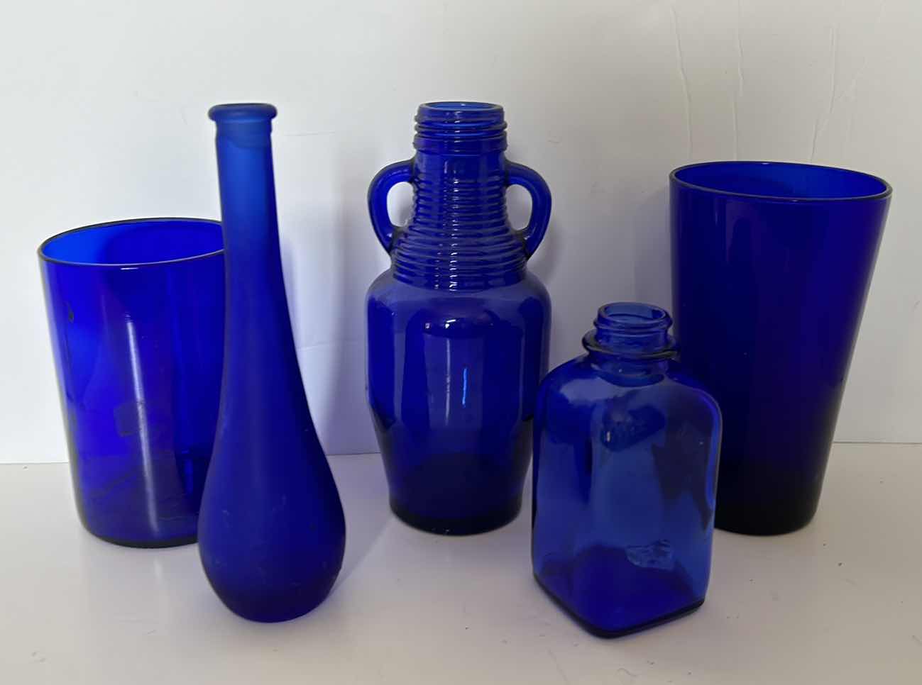 Photo 1 of 5 PC BLUE GLASSWARE