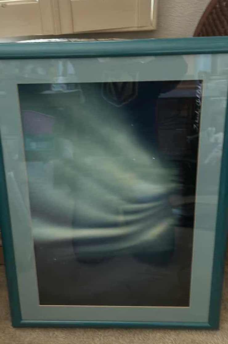 Photo 3 of FRAMED NORTHERN LIGHTS. SIGNED. ARTWORK. 30” X H 22”.