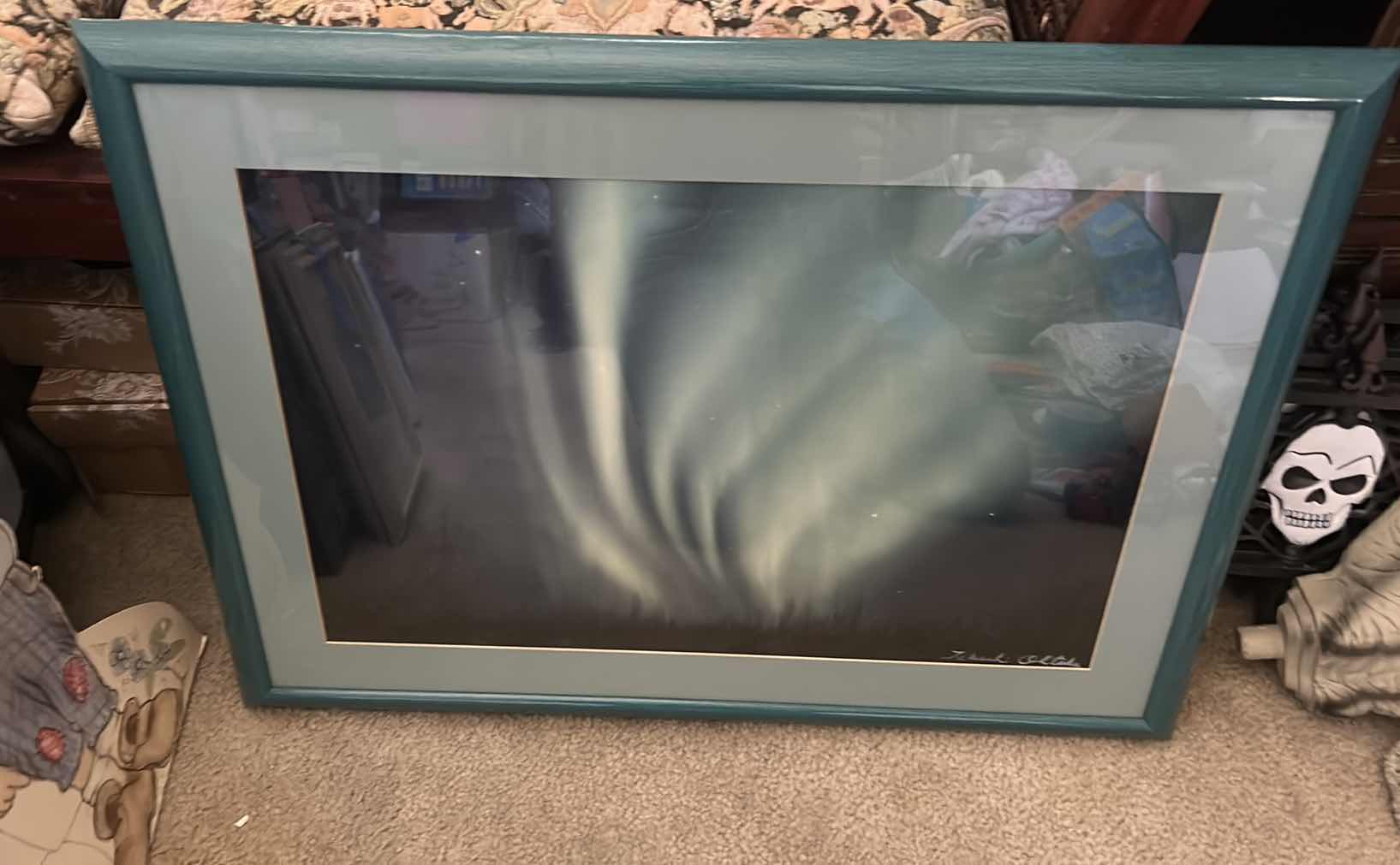 Photo 2 of FRAMED NORTHERN LIGHTS. SIGNED. ARTWORK. 30” X H 22”.