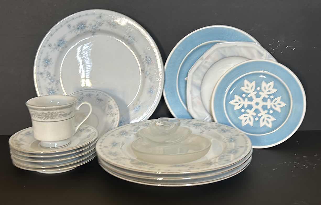 Photo 1 of 4  HAVERSHIRE PORCELAIN DINNER PLATES, 6 COFFEE PLATES AND 1 COFFEE MUG AND MORE