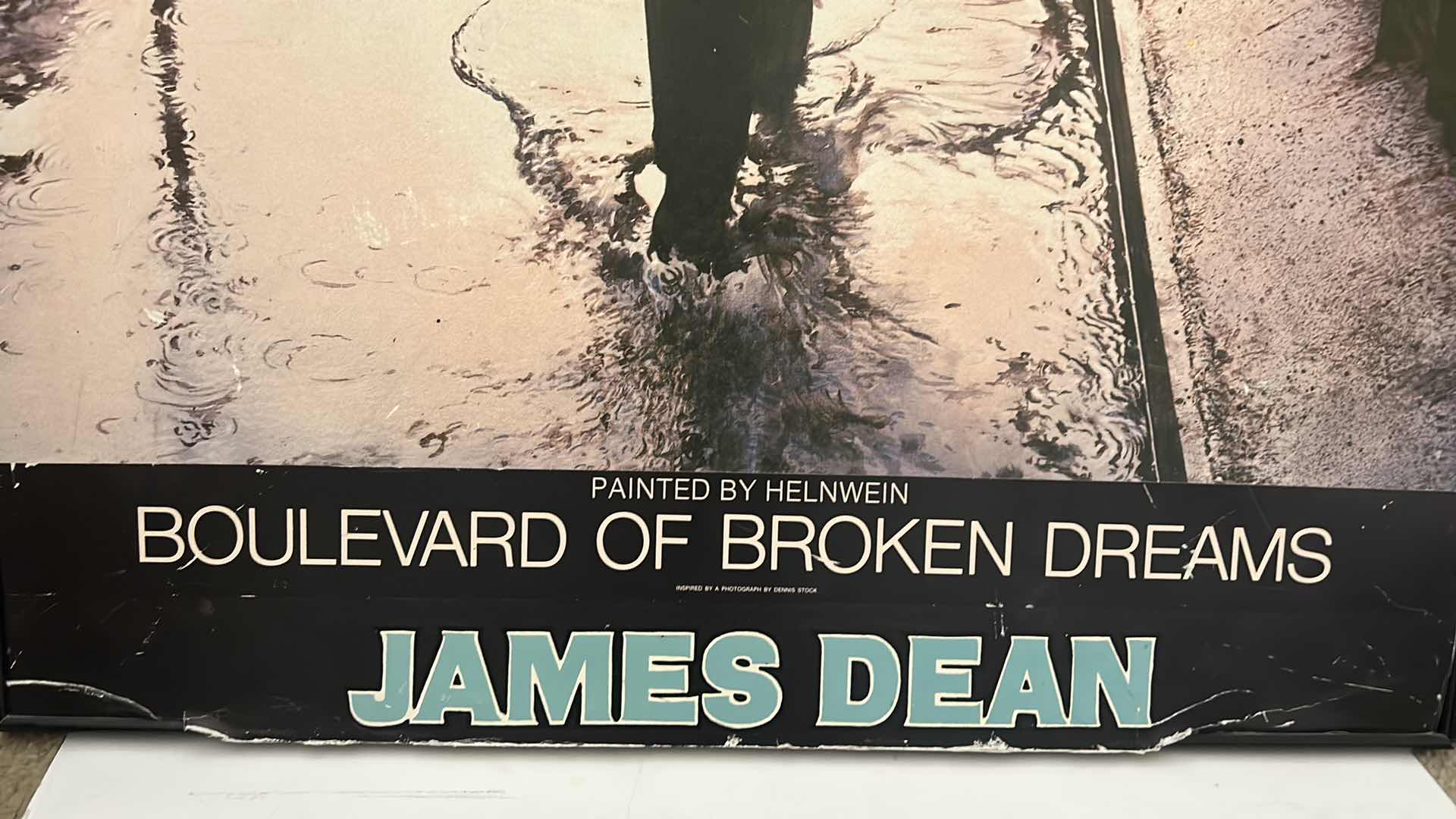 Photo 3 of FRAMED LARGE MOVIE POSTER JAMES DEAN BOULEVARD OF BROKEN DREAMS. 30” x H41”.