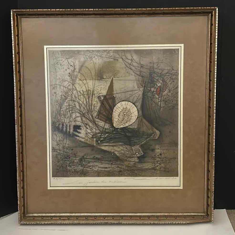 Photo 1 of FRAMED, THE MUSIC GARDEN ETCHING BY RENEE LOBARO, NUMBERED AND SIGNED WITH COA ARTWORK 23” x 25 1/2”