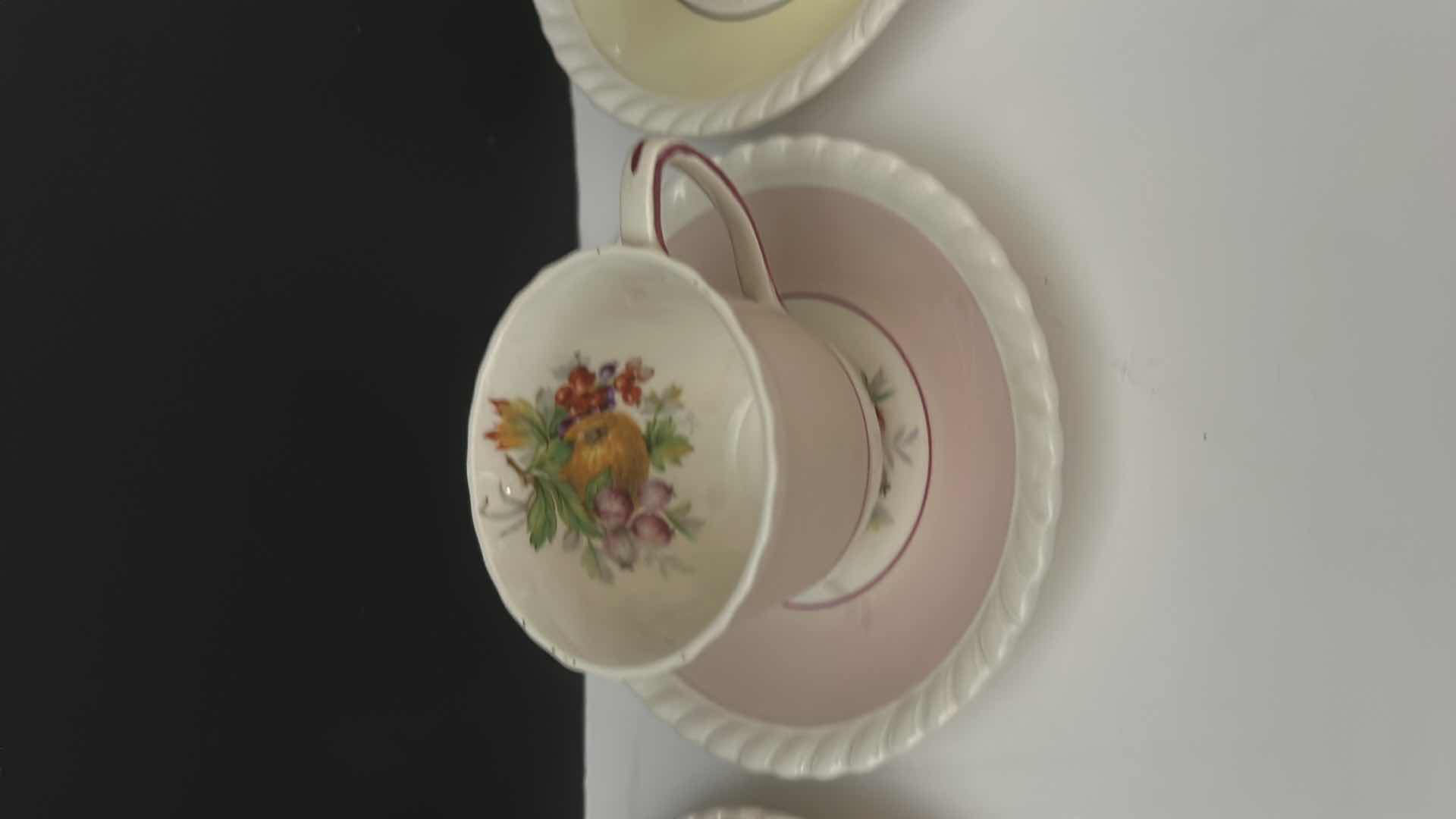 Photo 4 of 4 VINTAGE- OLD ENGISH JOHNSON BROS PORCELAIN TEACUPS AND SAUCERS