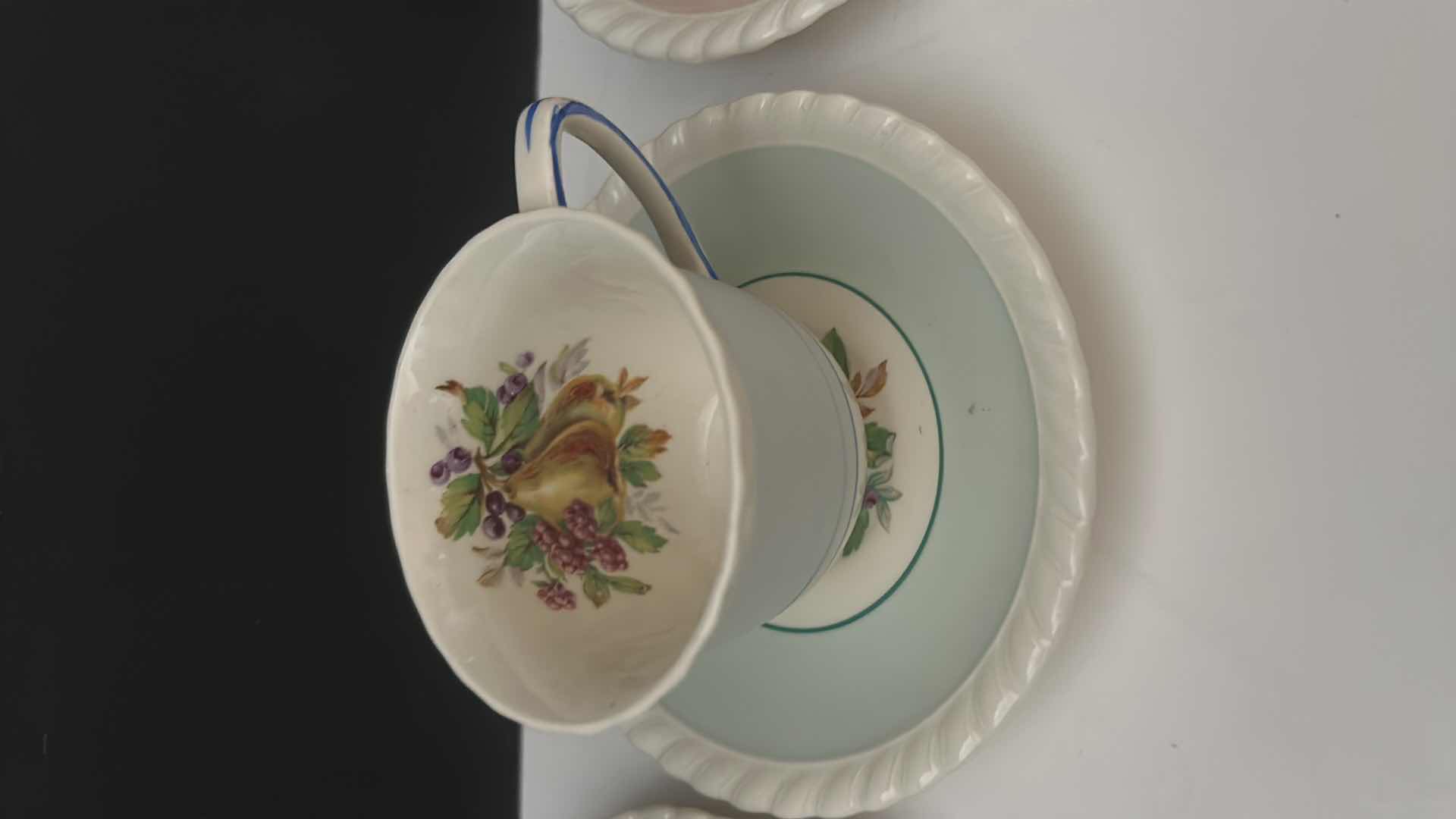 Photo 3 of 4 VINTAGE- OLD ENGISH JOHNSON BROS PORCELAIN TEACUPS AND SAUCERS