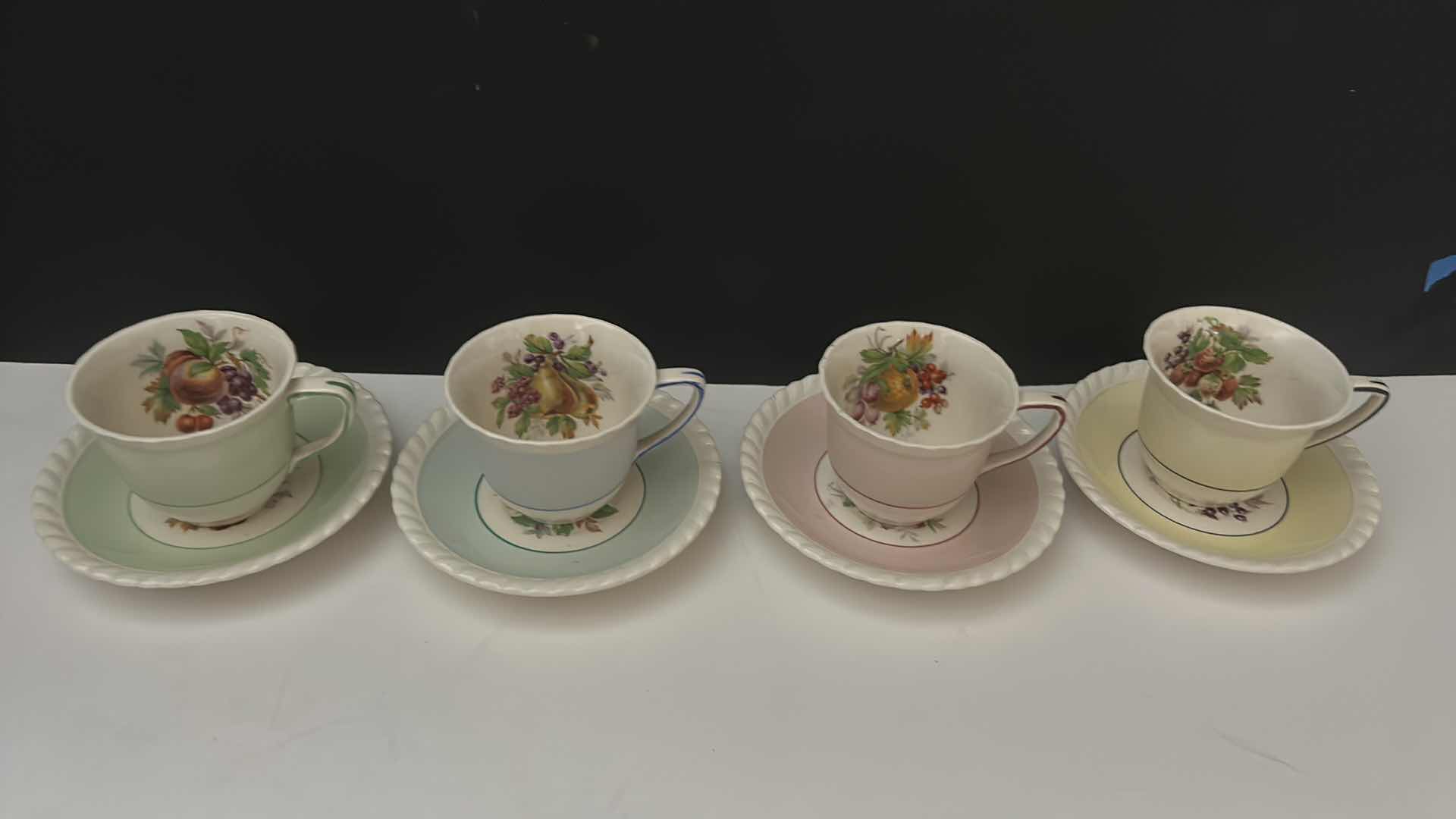 Photo 1 of 4 VINTAGE- OLD ENGISH JOHNSON BROS PORCELAIN TEACUPS AND SAUCERS