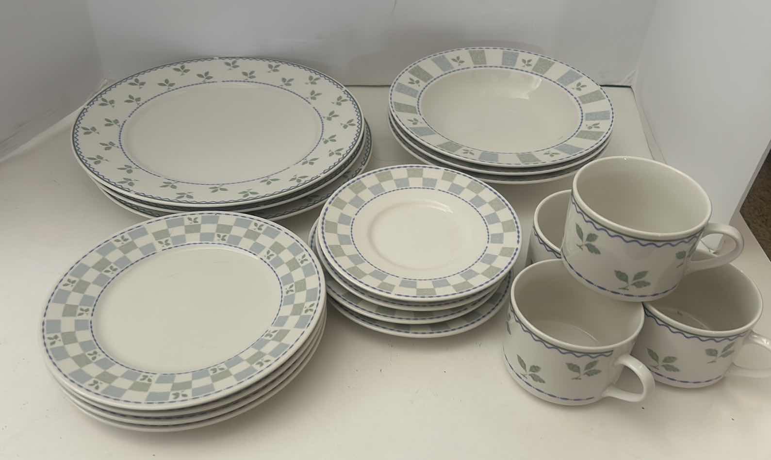 Photo 2 of 18 PC ONEIDA PLATES, BOWLS AND MUGS