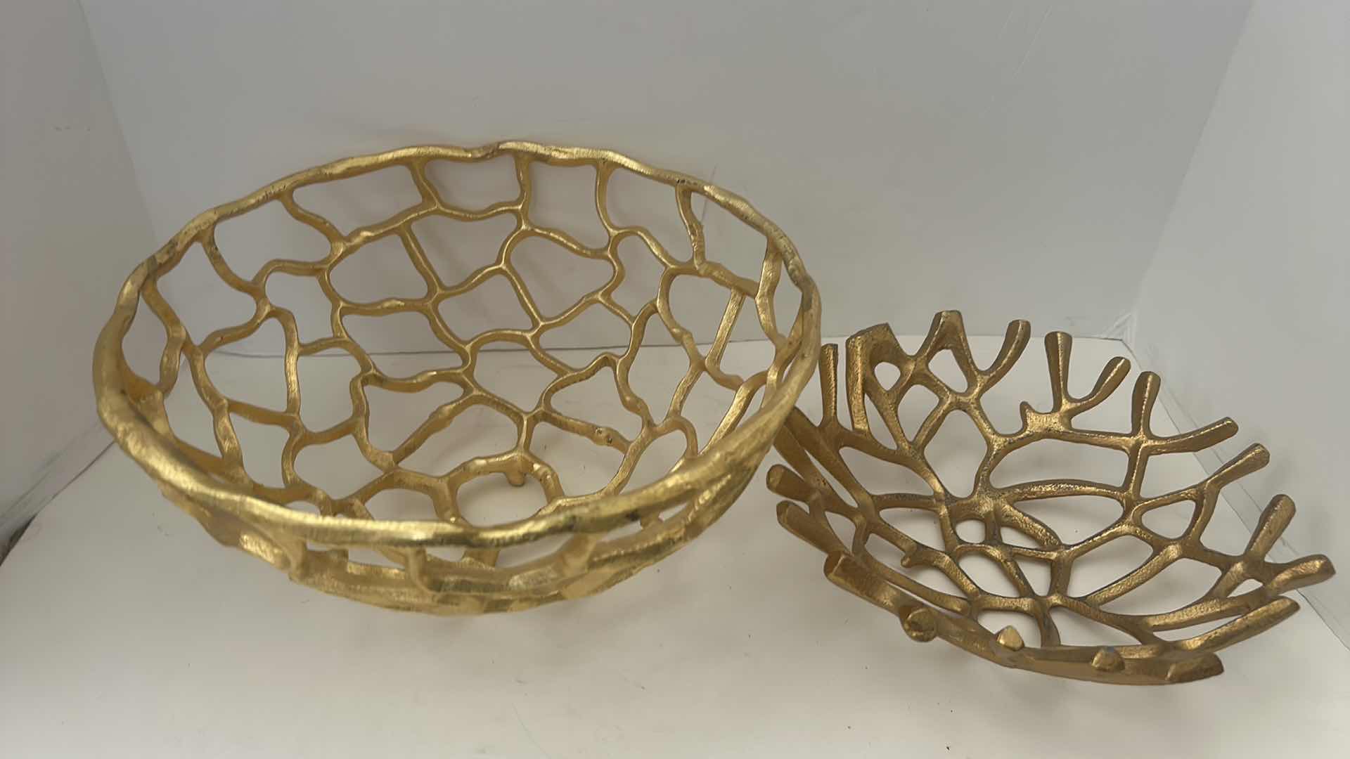 Photo 1 of HOME DECOR - GOLD BOWLS ( LARGEST 12” x H6”