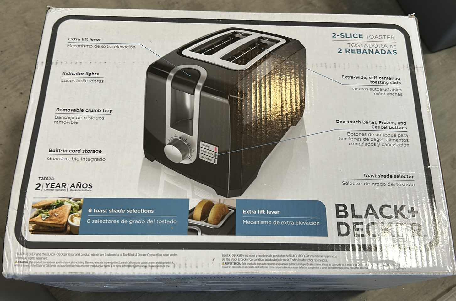 Photo 3 of NEW BLACK AND DECKER TWO-SLICE TOASTER.