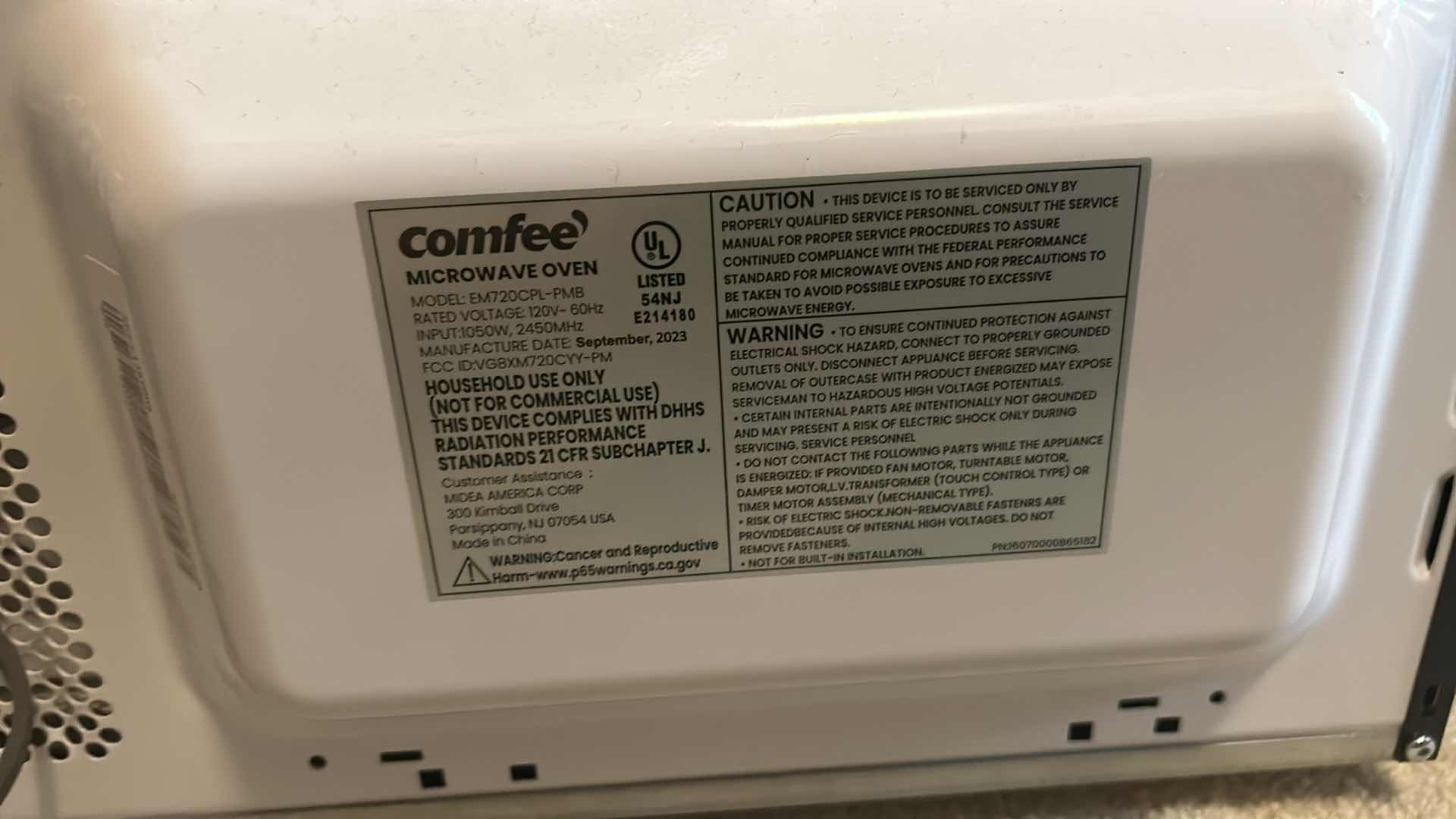 Photo 5 of CONFREE MICROWAVE OVEN