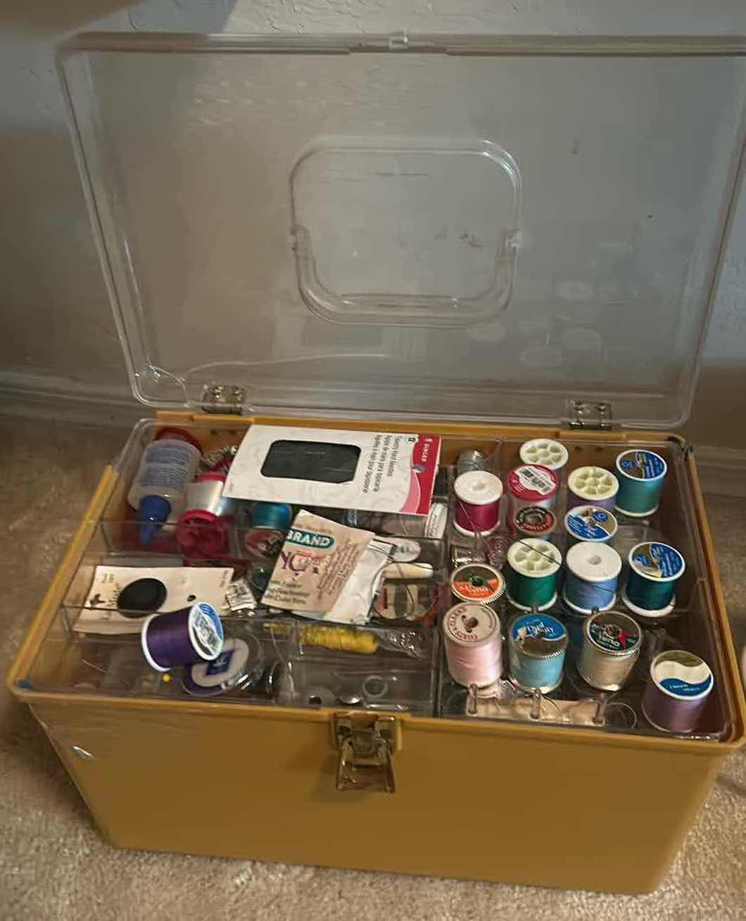 Photo 1 of SEWING BOX WITH SUPPLIES