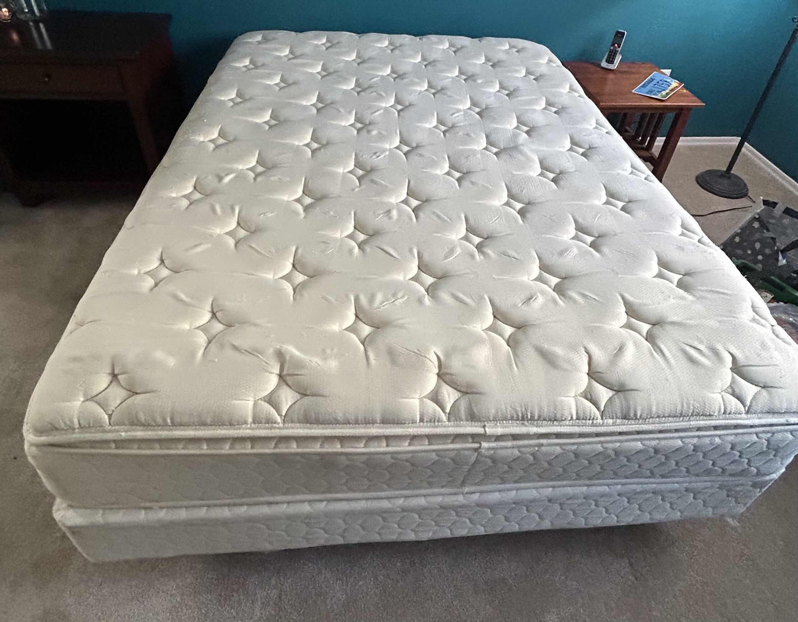 Photo 2 of SPINAL CARE PILLOW TOP QUEEN MATTRESS WITH METAL FRAME AND BOX SPRING