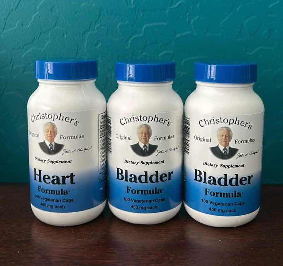 Photo 1 of THREE CHRISTOPHER’S DIETARY SUPPLEMENTS, 2 BLADDER, 1 HEART