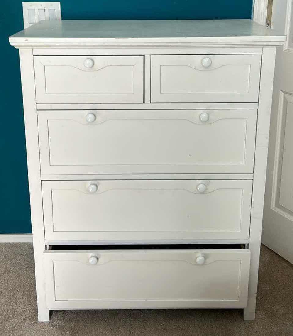 Photo 1 of OFF-WHITE CHEST OF DRAWERS, 3’X19”X H 45”.