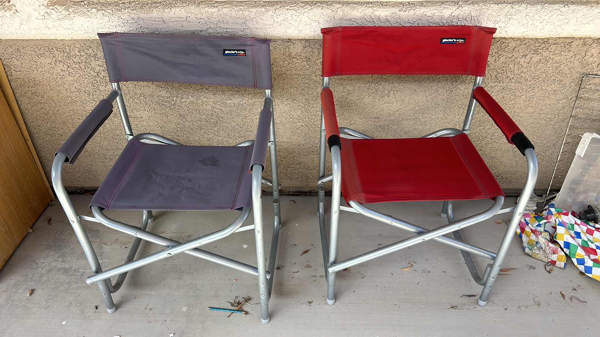 Photo 1 of TWO GLACIERS EDGE FOLDING CHAIRS.