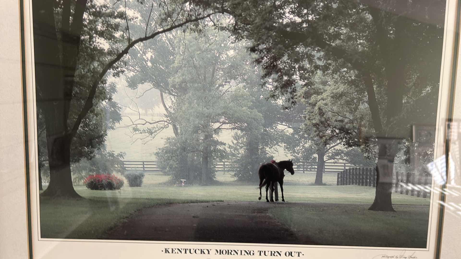 Photo 2 of WOOD-FRAMED KENTUCKY MORNING TURN OUT, SIGNED PHOTOGRAPH BY DOUG PRATHER ARTWORK 28” x 22 1/2”