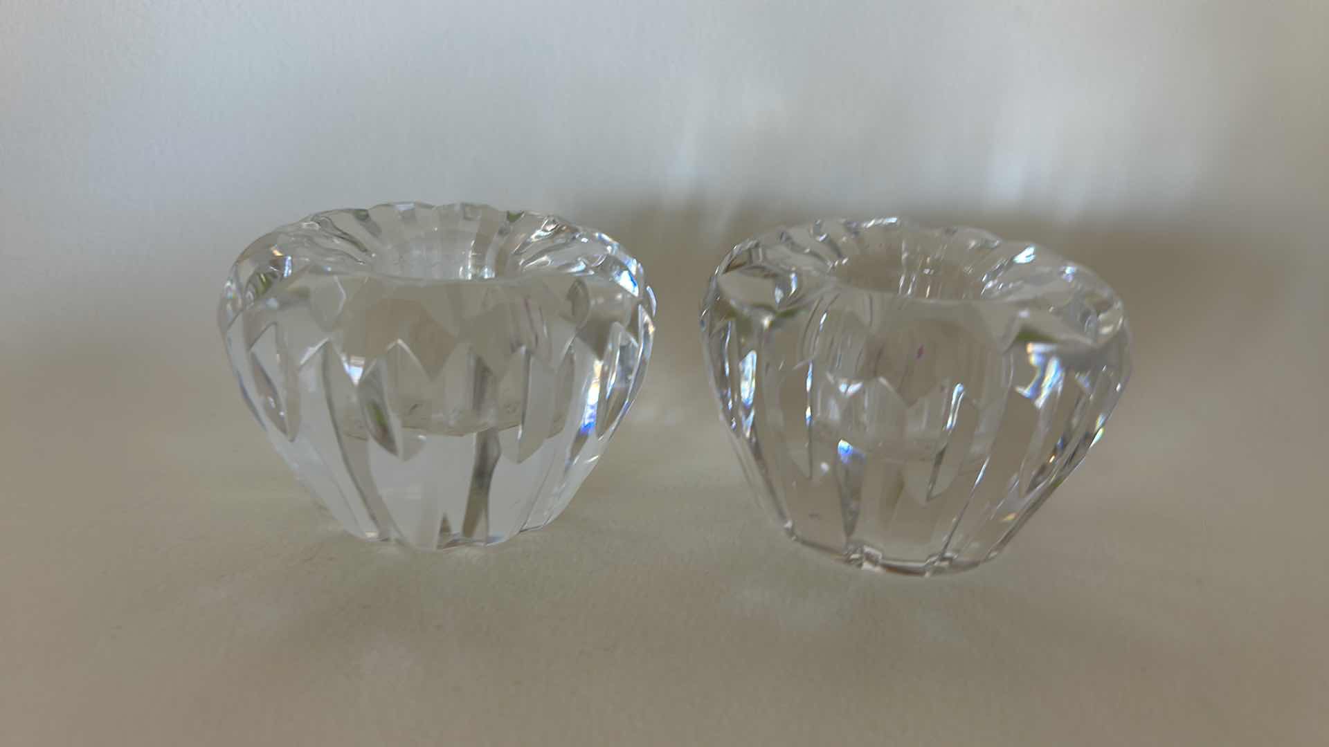 Photo 2 of 2 WATERFORD CRYSTAL CANDLE HOLDERS