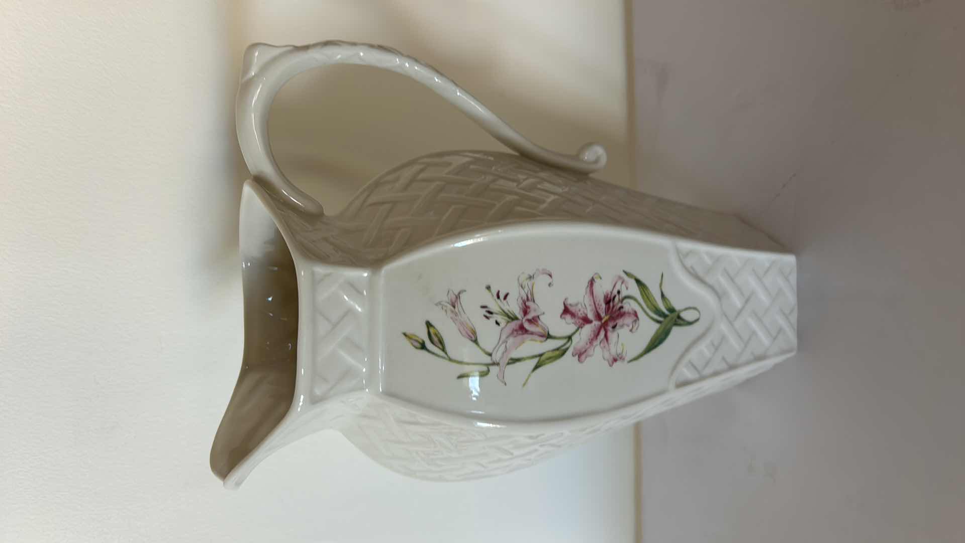 Photo 2 of H10” BELLEEK IRELAND PORCELAIN PITCHER