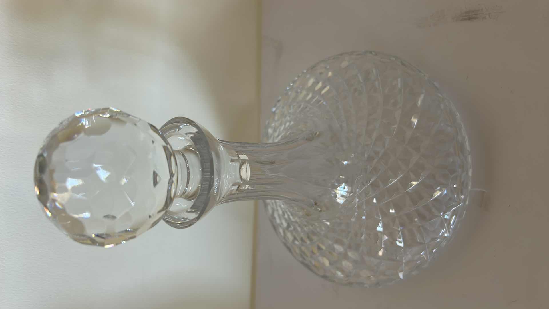 Photo 3 of WATERFORD CRYSTAL LISMORE DECANTER & STOPPER H10”