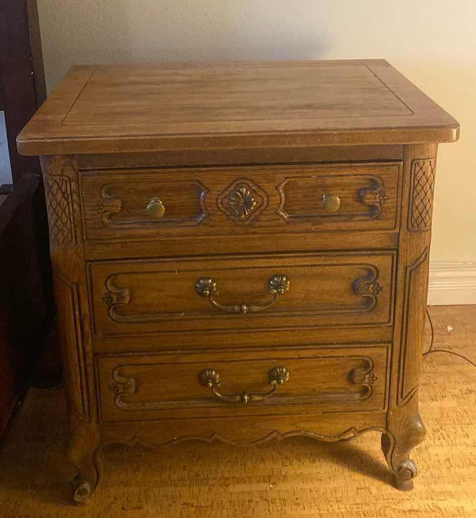 Photo 1 of VINTAGE MCM MOUNT AIRY N. CAROLINA FURNITURE CO. WALNUT NIGHT STAND 25” x 17” H 26 1/2” (two available each sold separately)