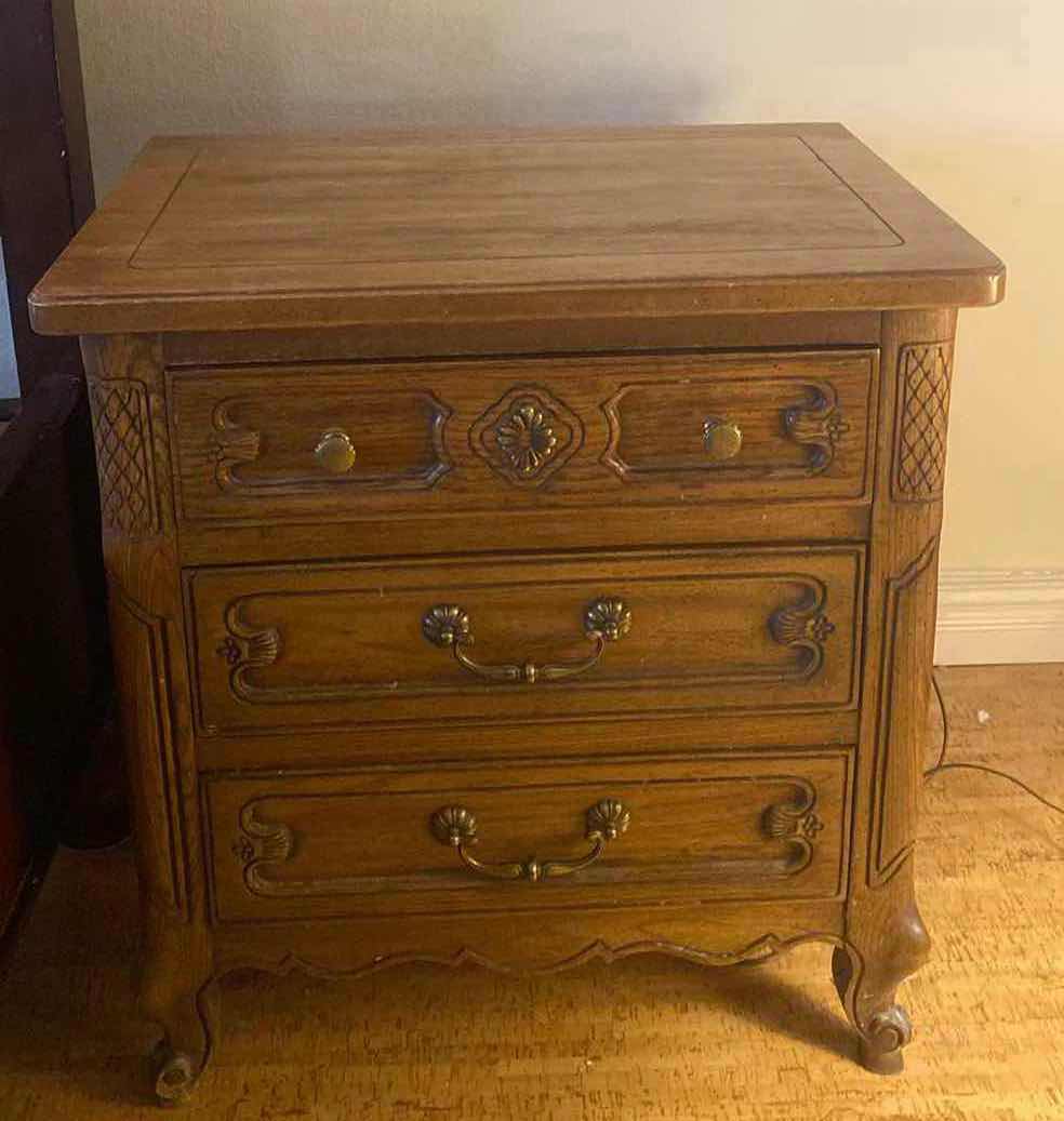 Photo 1 of VINTAGE MCM MOUNT AIRY N. CAROLINA FURNITURE CO. WALNUT NIGHT STAND 25” x 17” H 26 1/2” (two available each sold separately)