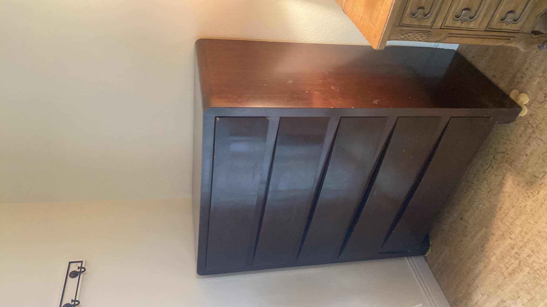 Photo 2 of DARK WOOD 5 DRAWER CHEST 36“ x 20“ H48”