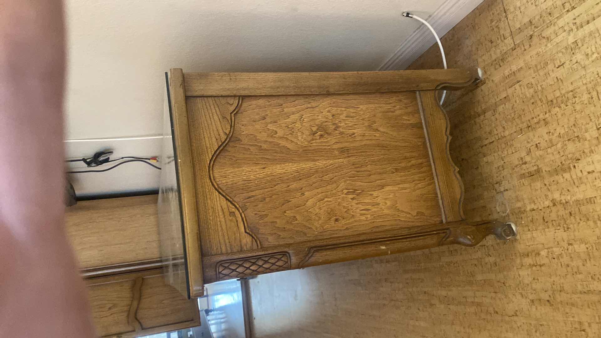 Photo 5 of VINTAGE MCM MOUNT AIRY N. CAROLINA FURNITURE CO. WALNUT 9 DRAWER DRESSER WITH GLASS ON TOP 78” x 19” H 33” GLASS IS CRACKED 1 DRAWER NEEDS ADJUSTMENT (more pieces available all sold separately i.e. two nightstands 6 drawer, chest and mirror)