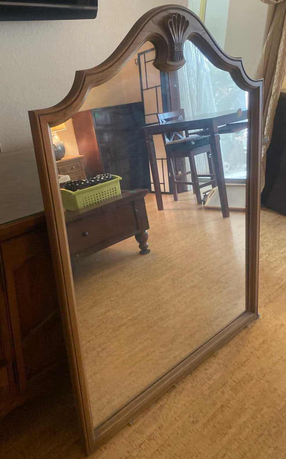 Photo 1 of VINTAGE MCM MOUNT AIRY N. CAROLINA FURNITURE CO. WALNUT 2 WALL MIRROR (more pieces available all sold separately i.e. two nightstands dresser and 6 drawer chest)