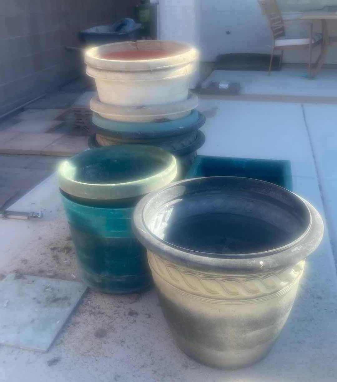 Photo 1 of 10 PLASTIC PLANTERS