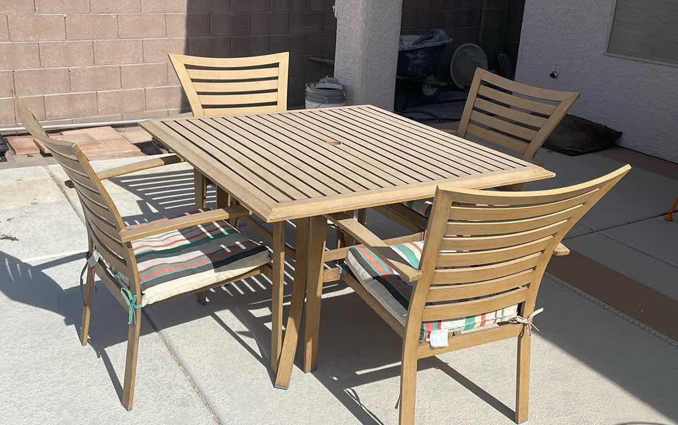 Photo 1 of OUTDOOR ALUMINUM TABLE WITH CHAIRS 45”x45” H28”