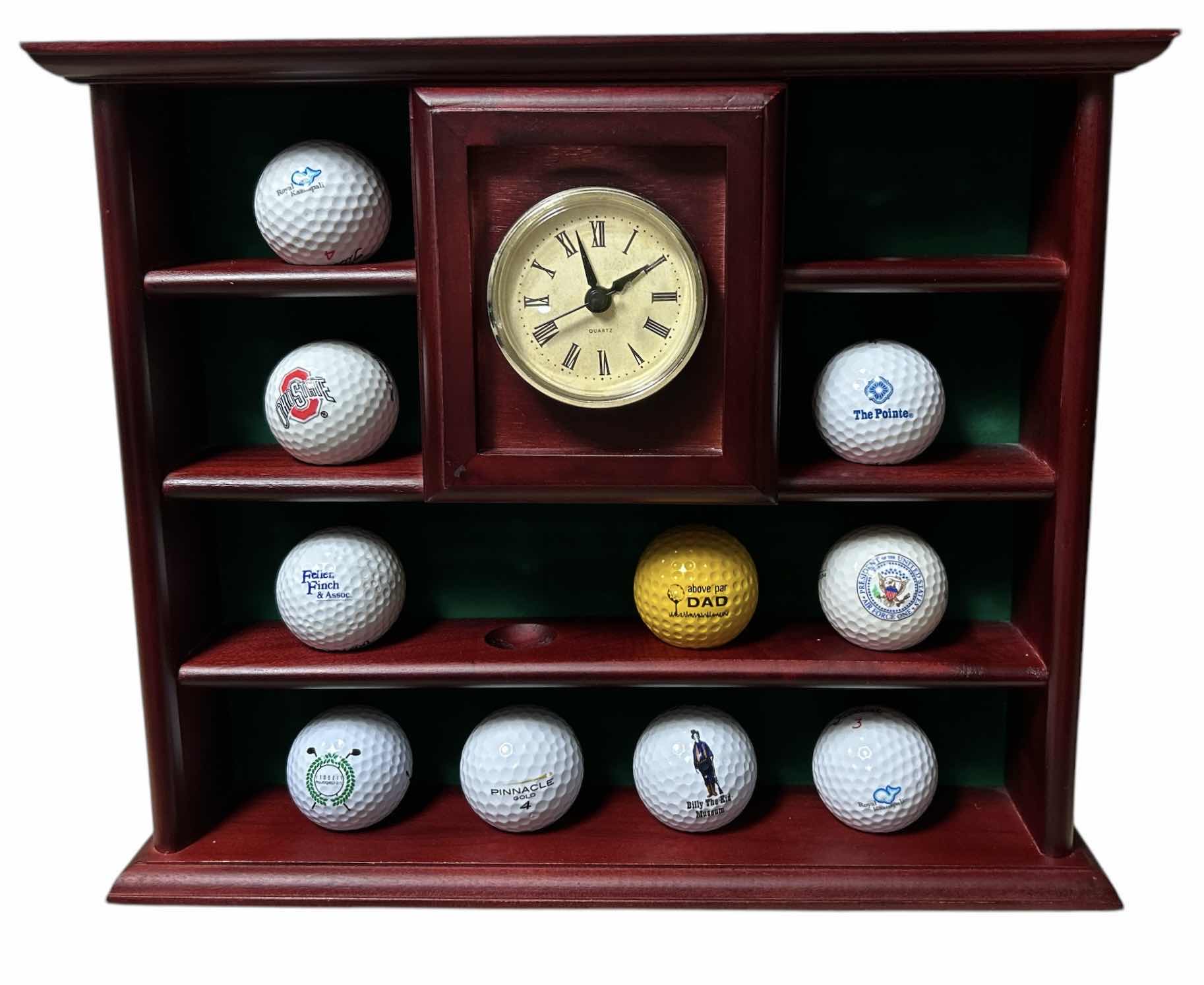 Photo 1 of GOLF BALL HOLDER WITH CLOCK AND 10 GOLF BALLS