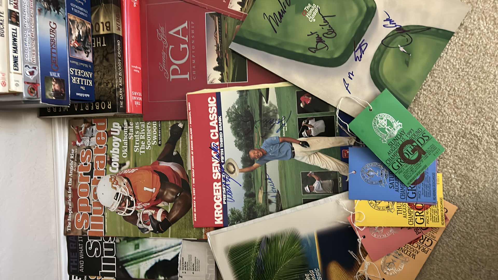 Photo 1 of MAGAZINES, BOOKS AND SIGNED GOLF PROGRAMS