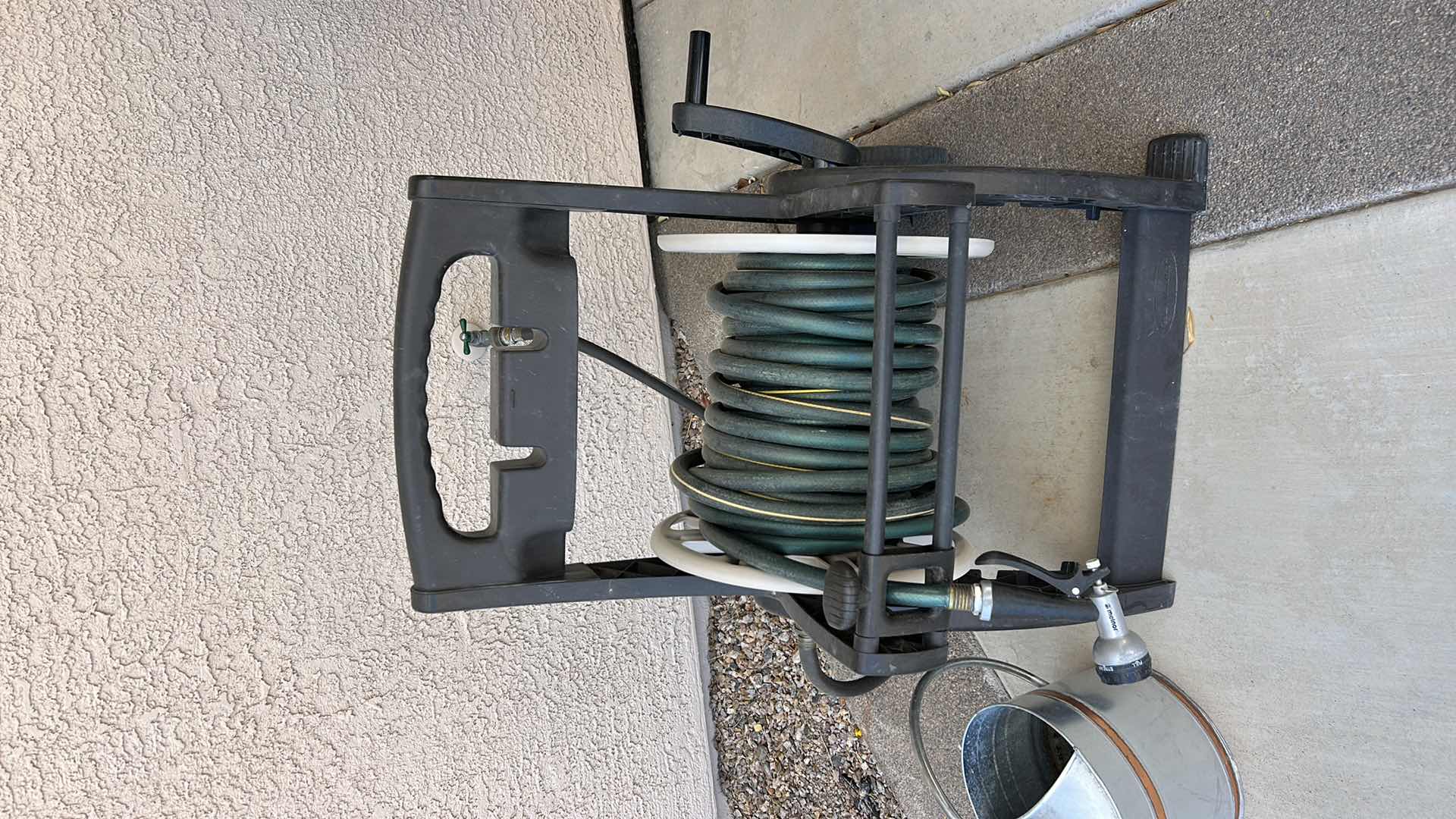 Photo 1 of HOSE, HOSE CART AND WATERING TIN