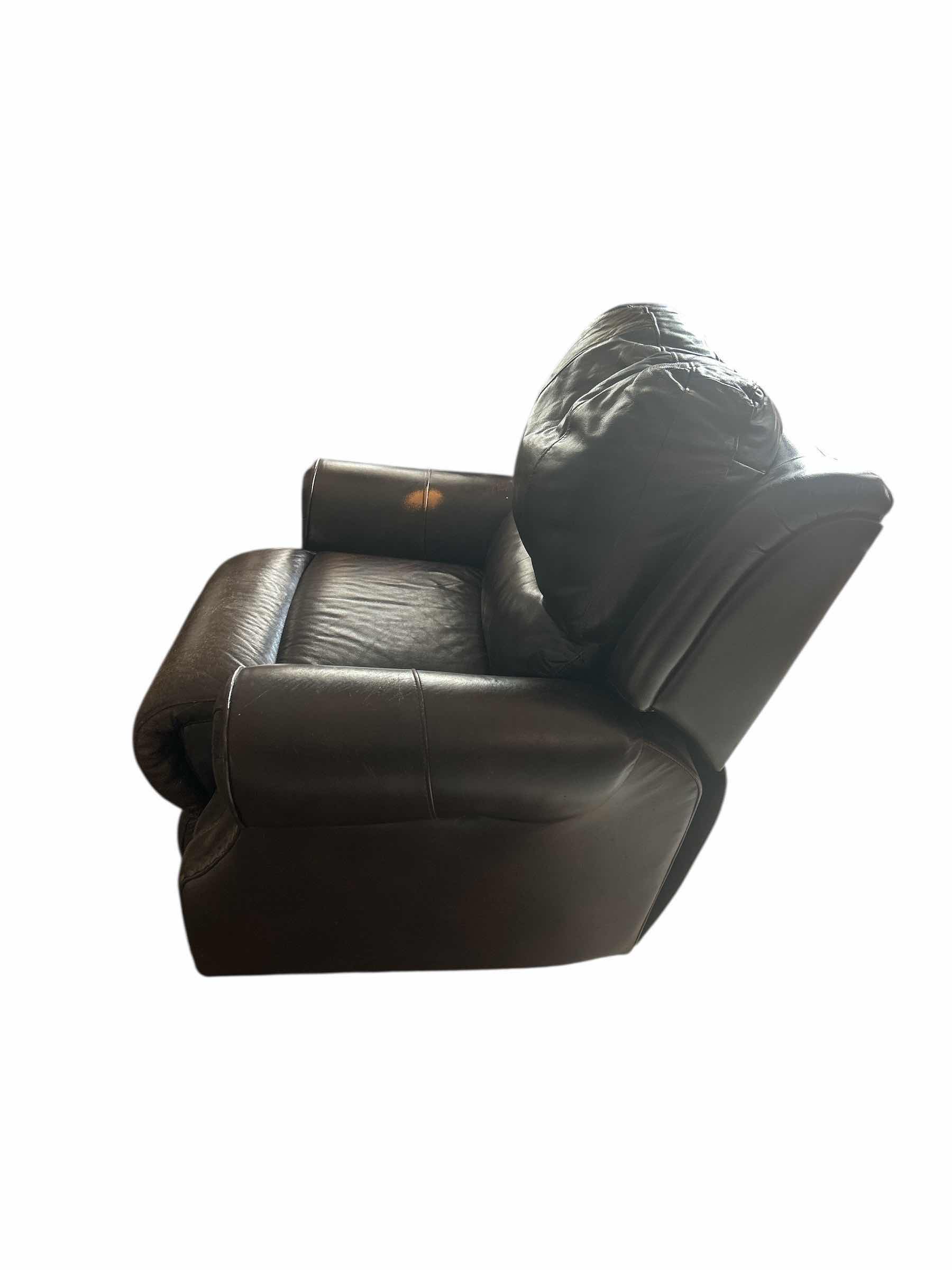 Photo 1 of BROWN LEATHER ROCKING CHAIR