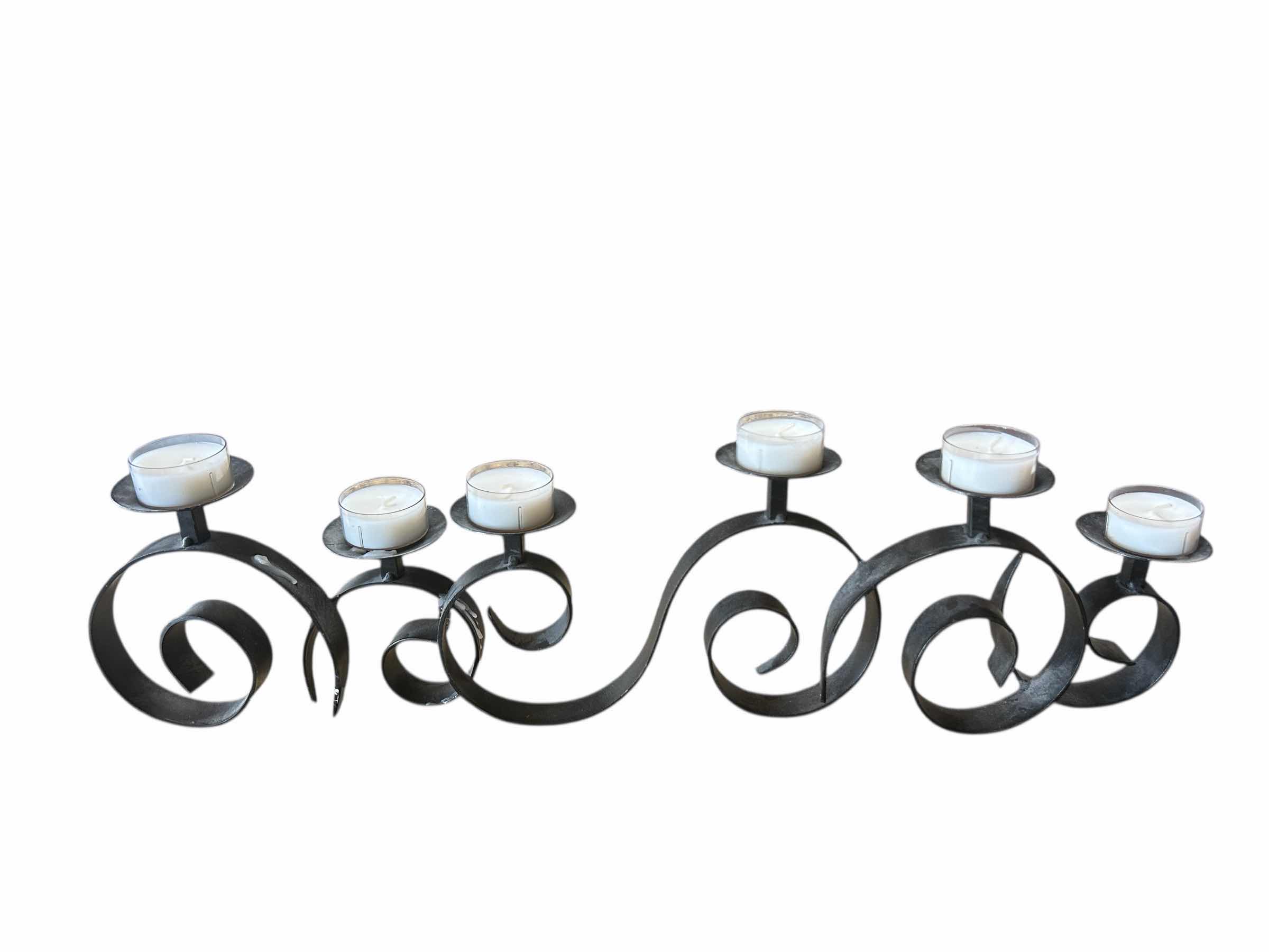 Photo 1 of METAL CANDELABRA 6 CANDLE HOLDERS 29“ x H8 1/2“