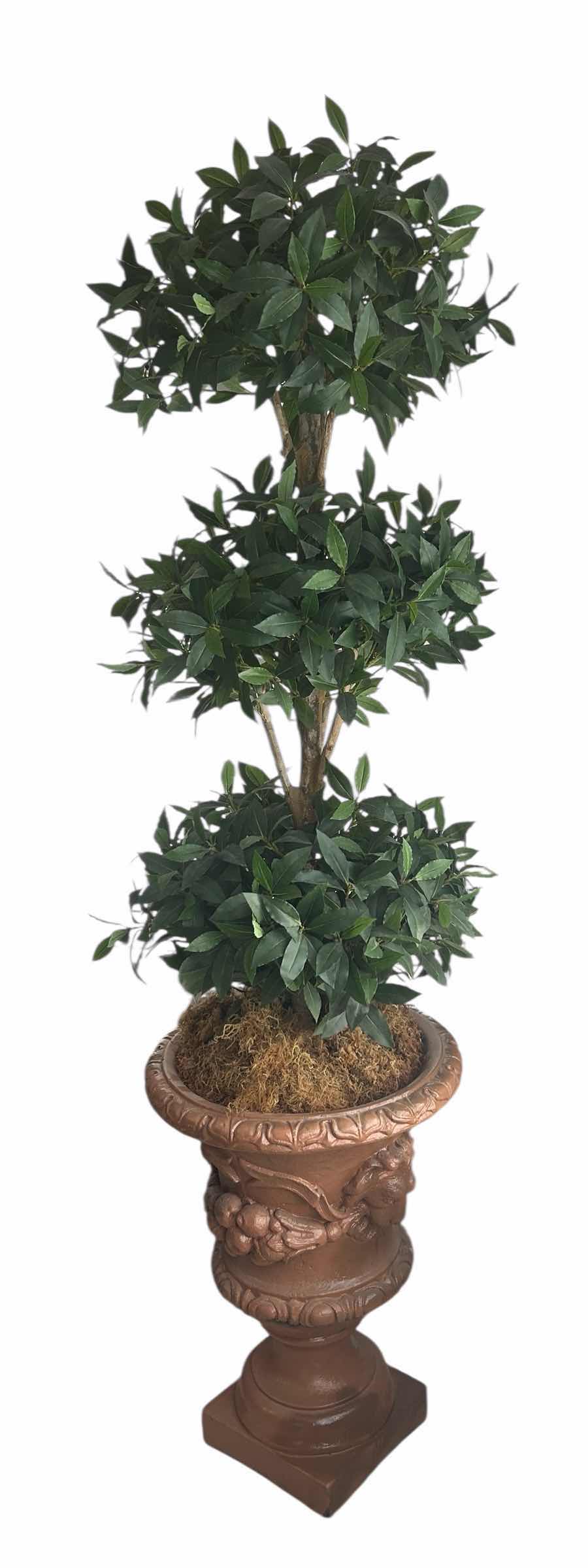 Photo 1 of VERY HEAVY CERAMIC POTTED 6’5” FAUX TOPIARY