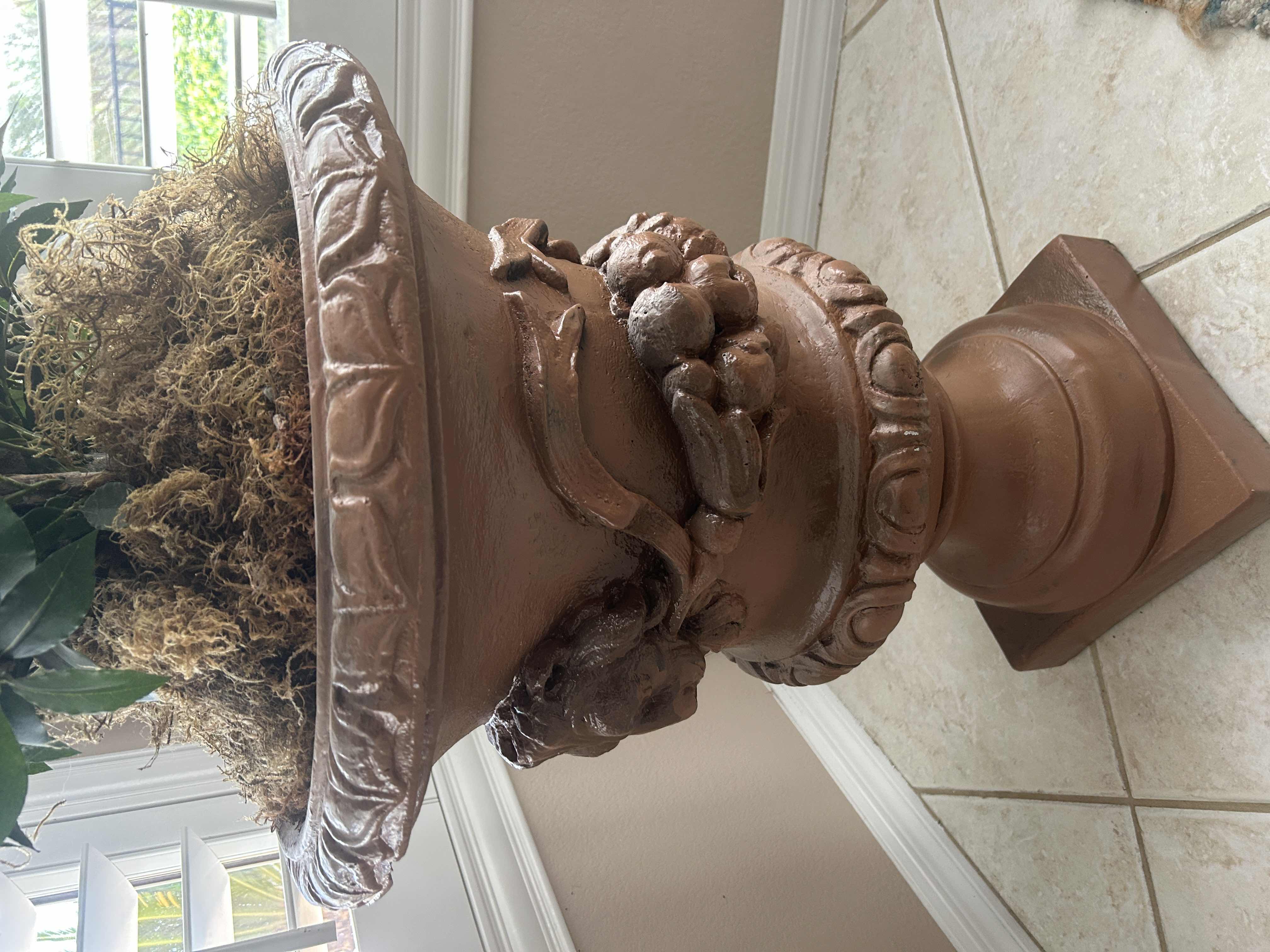 Photo 1 of VERY HEAVY CERAMIC POTTED 6’5” FAUX TOPIARY