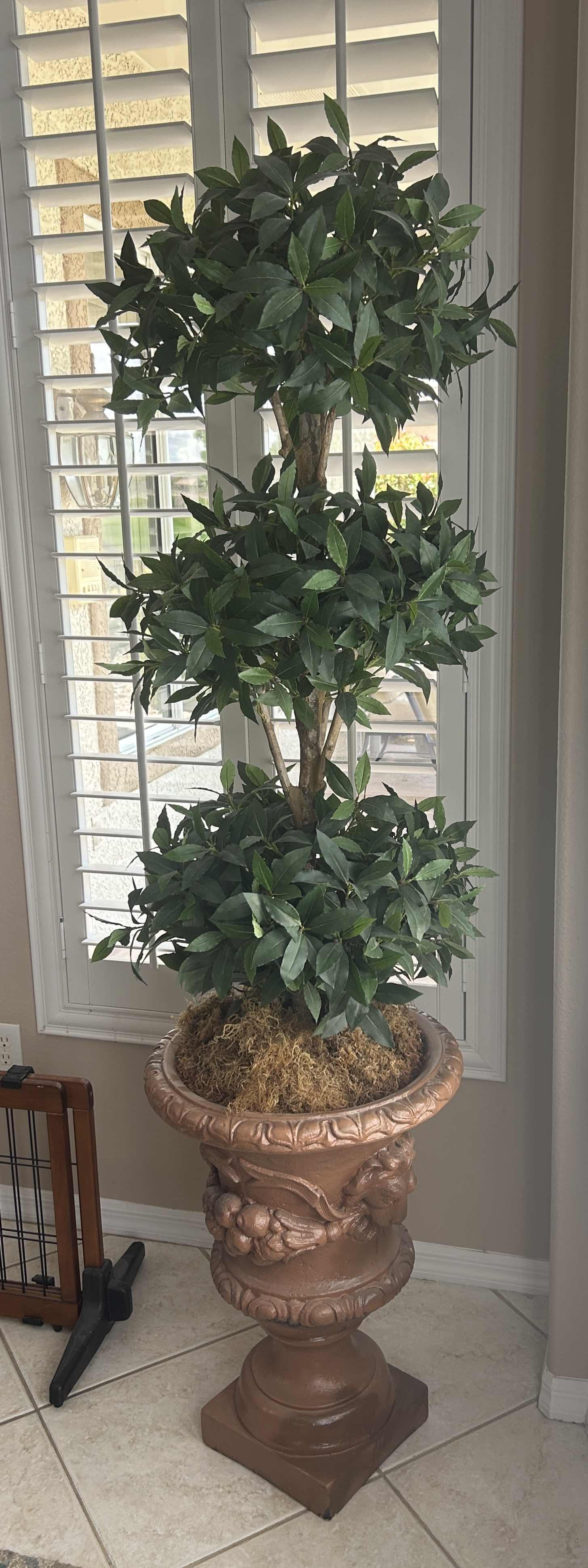 Photo 1 of VERY HEAVY CERAMIC POTTED 6’5” FAUX TOPIARY