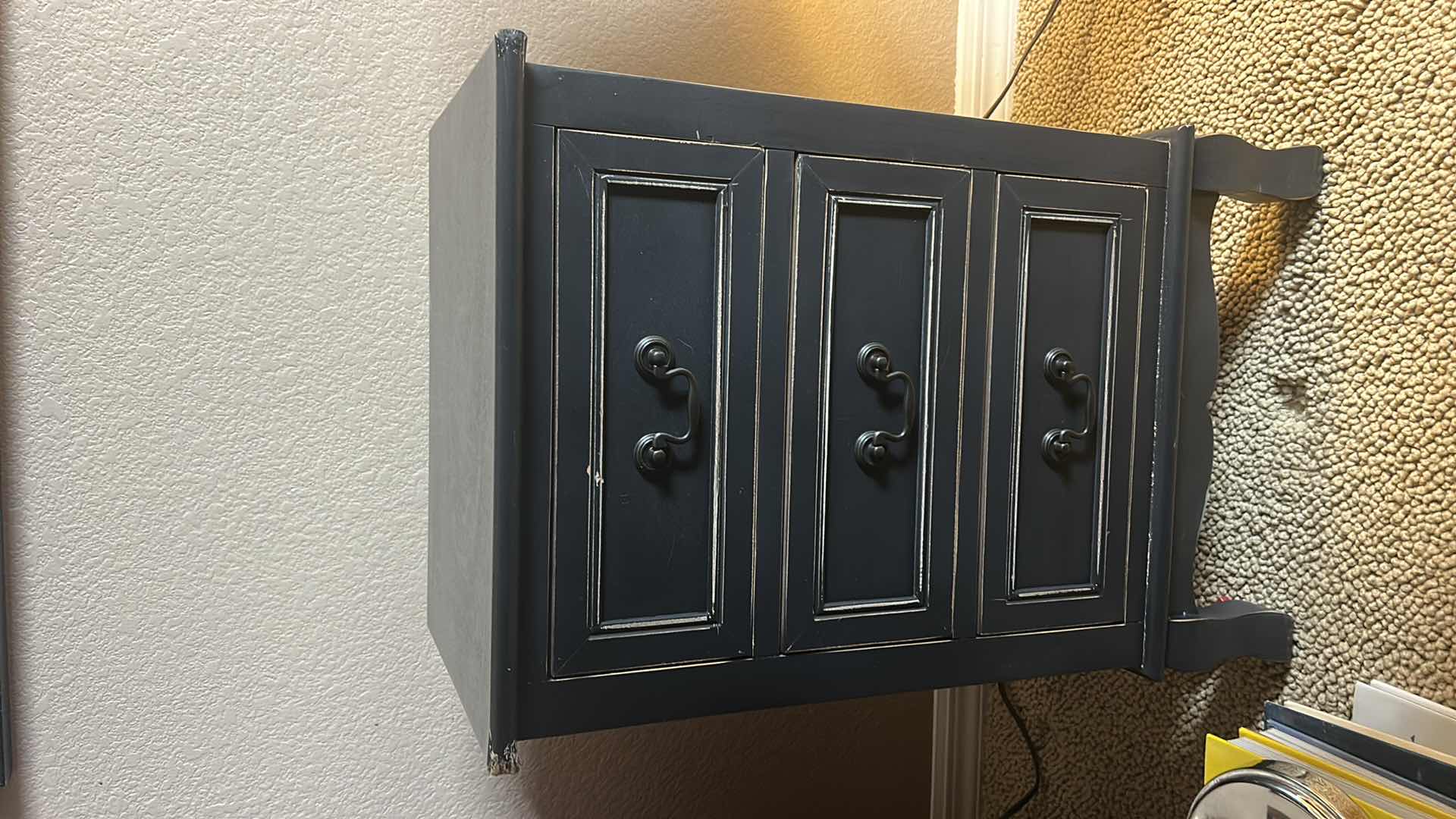 Photo 1 of SMALL THREE DRAWER WOOD CABINET 17” x 25 1/2”