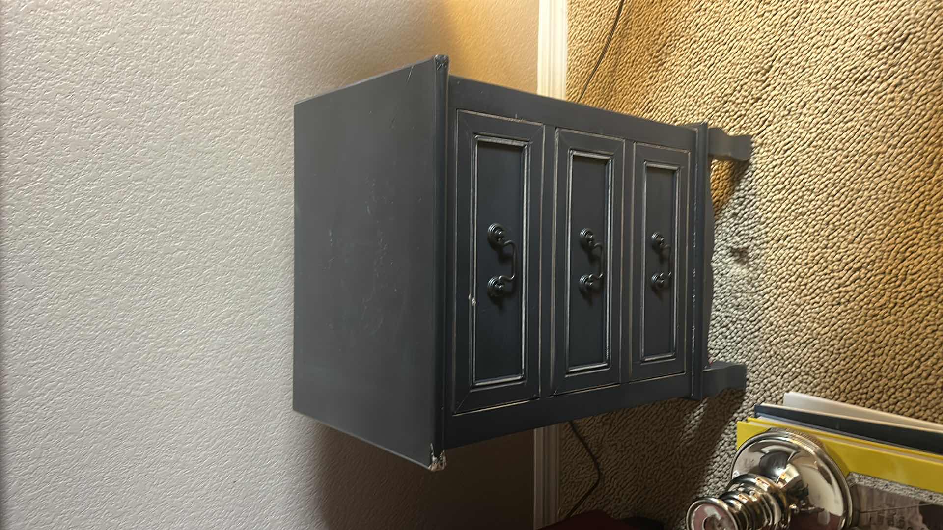 Photo 1 of SMALL THREE DRAWER WOOD CABINET 17” x 25 1/2”