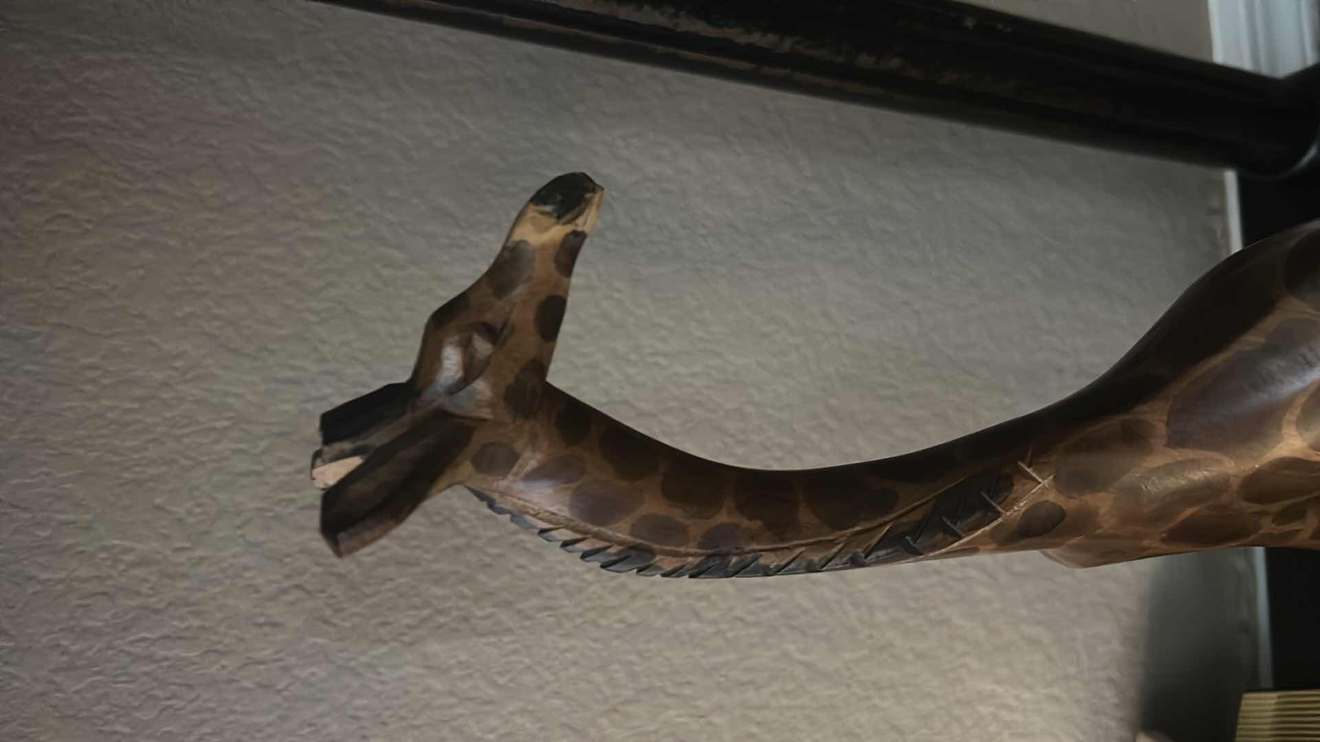 Photo 1 of WOOD GIRAFFE SCULPTURE H16”