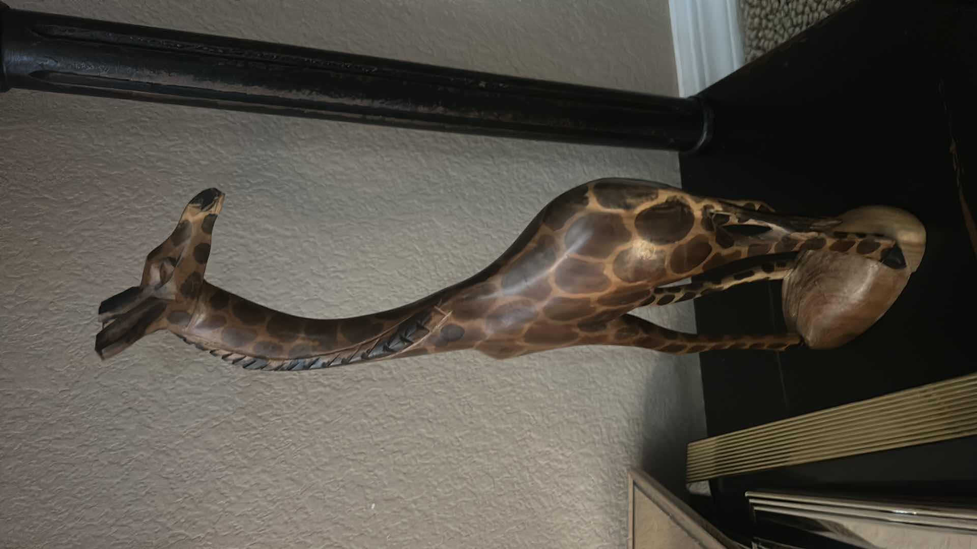 Photo 1 of WOOD GIRAFFE SCULPTURE H16”