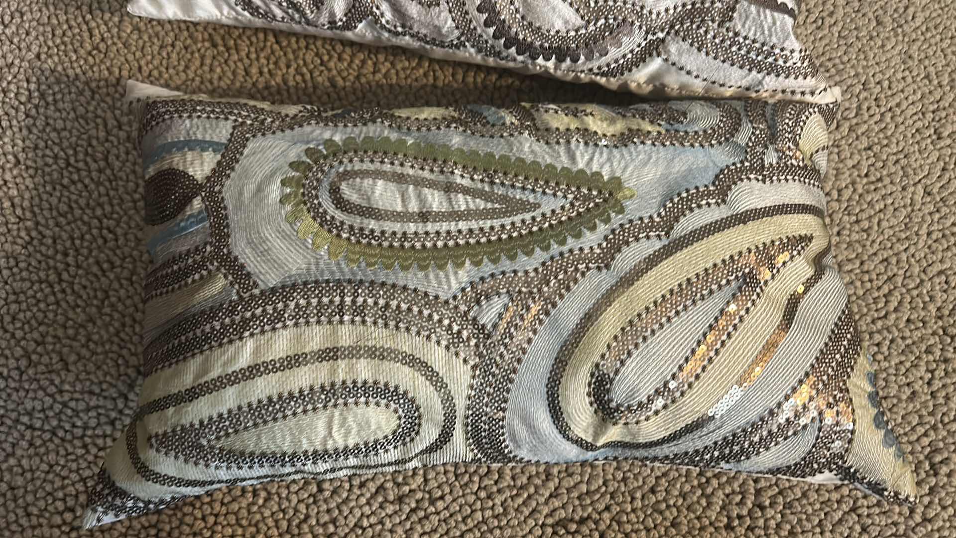Photo 1 of 2 DECORATIVE SEQUIN PILLOWS 19” x 11”