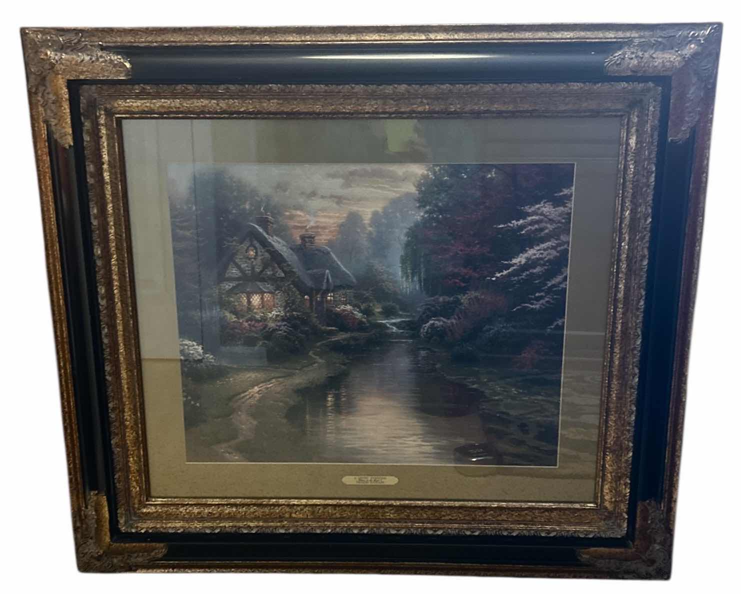 Photo 1 of FRAMED LIMITED EDITION "A QUIET EVENING" BY THOMAS KINKADE ARTWORK 32” x H28”