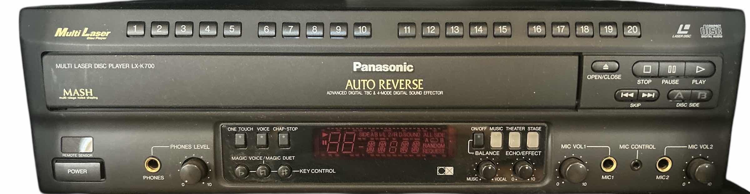 Photo 1 of PANASONIC MULTI LASER DISC KARAOKE PLAYER W MULTIPLE SONG DISCS & MICROPHONE